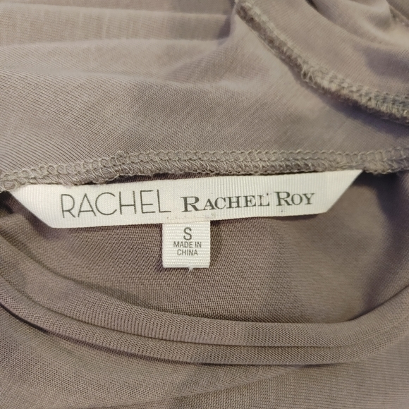 RACHEL RACHEL ROY DRAPED BACK TENCEL DRESS, KHAKI S - Picture 7 of 9